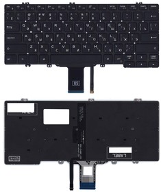 Фото 1/2 Клавиатура для ноутбука Dell Latitude 7300, 5300 черная с подсветкой