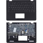Клавиатура (топ-панель) для ноутбука Lenovo IdeaPad 300S-11IBR черная с черным ...