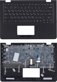 Фото 1/2 Клавиатура (топ-панель) для ноутбука Lenovo IdeaPad 300S-11IBR черная с черным топкейсом