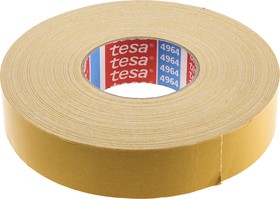 Фото 1/2 4964 50mx38mm, 4964 White Double Sided Cloth Tape, 0.39mm Thick, 7.5 N/cm, Cloth Backing, 38mm x 50m