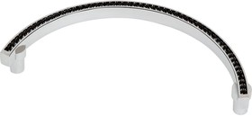 Ручка-скоба с кристаллами 160мм, Д180 Ш30 В75, хром/черный CRL29-160