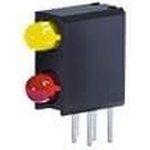 WP934MD/LYLID, LED Circuit Board Indicators 3mm 588/617nm Bi-lvl LED INDICATOR