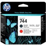F9J88A, Печатающая головка HP 744 черная матовая и хромическая красная