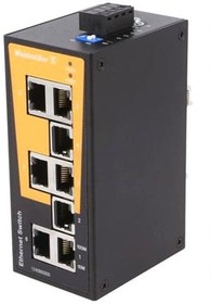 Фото 1/2 IE-SW-BL08-8TX, Switch Ethernet; unmanaged; Number of ports: 8; 9.6?60VDC; RJ45