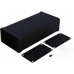 1455N1601BK, Enclosures, Boxes, & Cases MetalEndPanel, Black 6.30 x 2.09 x 4.06"