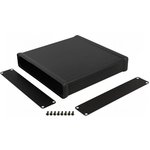 1455R1601BK, Enclosures, Boxes, & Cases MetalEndPanel, Black 6.30 x 1.20 x 6.50"