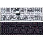 Клавиатура для ноутбука Asus N541, N501 черная, шрифт красный, с подсветкой