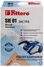 Фото 1/2 Мешки Filtero SIE 01 ЭКСТРА для пылесосов Siemens, Bosch (4 штуки)