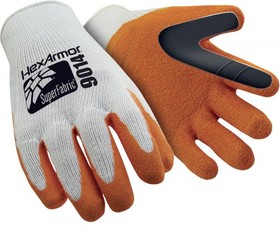 6098109, White Cotton Needle Resistant Work Gloves, Size 9, Large, Latex Coating