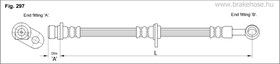FT0152, Шланг тормозной передн прав HONDA: ACCORD VII (CG) 2.0I 16V/3.0 V6 24V 98-