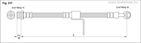 FT0219, Шланг тормозной передн прав HYUNDAI: MATRIX 1.5 CRDI/1.6/1.8 01-
