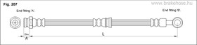 FT3323, Шланг тормозной передн MITSUBISHI: GALANT V 1.8 94-