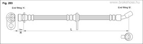 Шланг тормозной HONDA ACCORD VII (CL, CN) 2003- задний левый \ FT0496 K&K