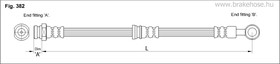 Шланг тормозной MITSUBISHI OUTLANDER II (CW_W) 2006- передний левый \ FT0744 K&K