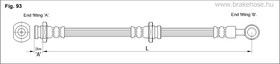 FT0639, Шланг тормозной передн MITSUBISHI: OUTLANDER I (CU) 2.0 (CU2W) 03-06