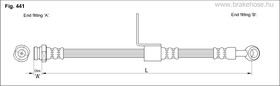 FT0662, Шланг тормозной передн прав HYUNDAI: COUPE (GK) 1.6 16V, 2.7 V6 03.02-