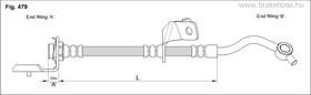 FT0819, Шланг тормозной передн лев HYUNDAI: ix35 (LM) 1.7 CRDi 11.10-