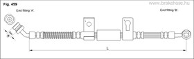FT0831, Шланг тормозной передн прав KIA: Sorento (JC) 2.5 CRDi 12.06-