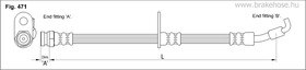 FT0876, Шланг тормозной передн лев MAZDA: 2 (DE) 1.3/1.4 MZR-CD/1.5/1.6 MZ-CD 07-