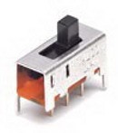 MSS4200R04, Switch Slide 4PDT Side Slide 0.3A 125VAC PC Pins Bracket Mount/PCB Through Hole Tray