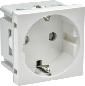 PR-KK40D-RSZH-2-2-K01, Розетка с заземляющим контактом защитной шторкой и винтовым зажимом (2 модуля) – купить оптом и в розницу