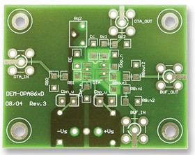 Фото 1/4 DEM-OPA-SO-1A, Демонстрационная плата, несмонтированная печатная плата, ОУ с широкой пропускной способностью, SOIC