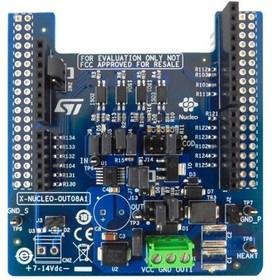 Фото 1/3 X-NUCLEO-OUT08A1, Power Management IC Development Tools Industrial digital output expansion board based on IPS160HF for STM32 Nucleo