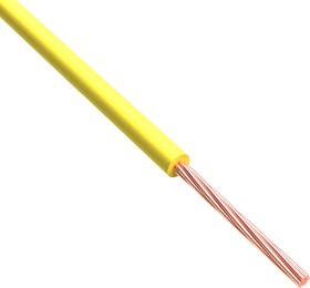 01-6502(1м), Провод ПГВА 1х0.75 мм²,CCA, желтый, 1 м