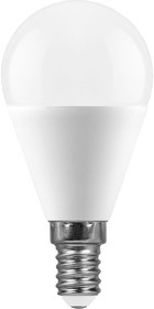 Фото 1/3 25947, Лампа светодиодная LED 11вт Е14 белый матовый шар