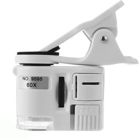 Мини микроскоп 60X со светодиодной подсветкой для смартфона