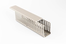 07850000Y, 785 Grey Slotted Panel Trunking - Open Slot, W50 mm x D37.5mm, L1m, PVC