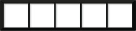 Рамка пятипостовая горизонтальная/ вертикальная черная Практика PL-P105-BCM