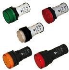 Фото 1/2 PL22SHLR24, LED Panel Mount Indicators PLT LIGHT HI LENS 24 VAC/DC RED LED