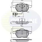 CBP1715, Тормозные колодки передние Audi 100/A4/A6 1.8-2.8 -01 (с датчиком)