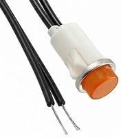 1050C3, Panel Mount Indicator Lamps AMBER DIFFUSED 1/2" MOUNTING HOLE