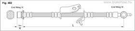 FT0980, Шланг тормозной передн лев TOYOTA: Auris 1.4 D-4D, 1.4 VVTi, 1.6 VVTi 03.07-