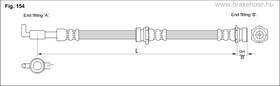 Шланг тормозной KIA SHUMA II (FB) 2001- задний (c ABS) \ FT1005 K&K