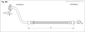 Шланг тормозной HYUNDAI SANTA FE II (CM) 2005- задний правый \ FT1448 K&K
