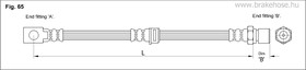 FT1758, Шланг тормозной передн OPEL: OMEGA A 1.8/2.0I/2.3D/TD 86-94
