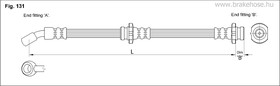 FT1994, Шланг тормозной NISSAN ALMERA F L (HITACHI) 09.95- передн.