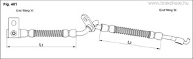 FT2227, Шланг тормозной MAZDA 6 1.8, 2.0, 2.0 DI. 2.3 08.02- FR передД.прав.