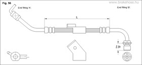 FT2333, Шланг тормозной FORD TRANSIT 85-00 FR передн.