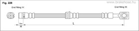 FT2825, Шланг тормозной передн OPEL: ASTRA 1.6 16V 01-