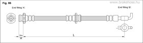 FT2833, Шланг тормозной OPEL FRONTERA 98- R+R F.