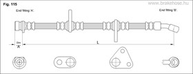 FT3510, Шланг тормозной передн лев HONDA: CIVIC II 1.5I/1.6I 16V 4X4 88-91