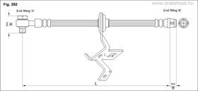 FT6208, Шланг тормозной передн лев MERCEDES: M (W163) ML230 98-00