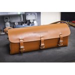 703232, Leather Tool Bag with Shoulder Strap 405mm x 145mm x 125mm