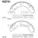 K6741, Колодки тормозные барабанные