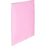 Пластиковая папка Акварель на резинках А4 20 мм до 150 листов розовая толщина ...