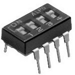 SSGM140100, Переключатель: DIP-SWITCH; Кол-во секций: 4; ON-OFF; 0,025A/24ВDC